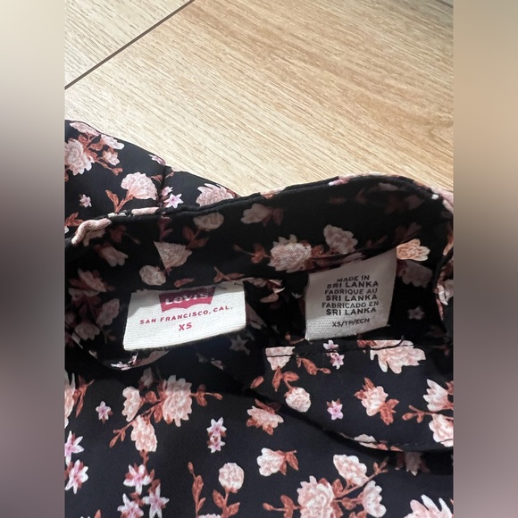 Levi’s “Marisole” Grunge Prairie Black Floral Tiered Maxi Dress - Picture 3 of 4